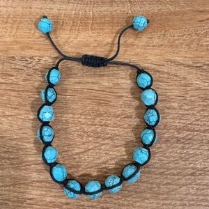 Turquoise and black Beaded Bracelet​​​​